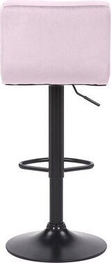 thumbnail of CHEFGASTRO Barhocker LA PAZ Samt HxBxT 85x40x40cm Samt Rosa Barstuhl