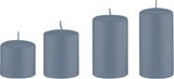 thumbnail of 4er Set Adventskerzen abgestuft Pacific Blau/Grau Ø 5 cm (Höhen 6, 8, 10 und 12 cm)