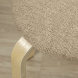 thumbnail of HOMCOM juego de 4 taburetes apilables taburetes redondos de madera con asiento acolchado para cocina comedor dormitorio oficina caqui y natural