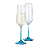 thumbnail of Milano Champagnerglas blue line 2er Set aus Polycarbonat 280 ml bruchfest BPA-frei leicht ideal für Prosecco Sekt
