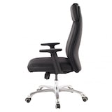 thumbnail of Bürostuhl PORTO Echt-Leder Schwarz ergonomisch mit Kopfstütze, Design Chefsessel Schreibtischstuhl ergonomisch mit Wippfunktion, Drehstuhl mit