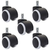 thumbnail of 5er-Set Universalrollen HWC-L92, Bürostuhl-Rollen Stuhlrollen Möbelrolle Hartbodenrollen, Ø 11mm