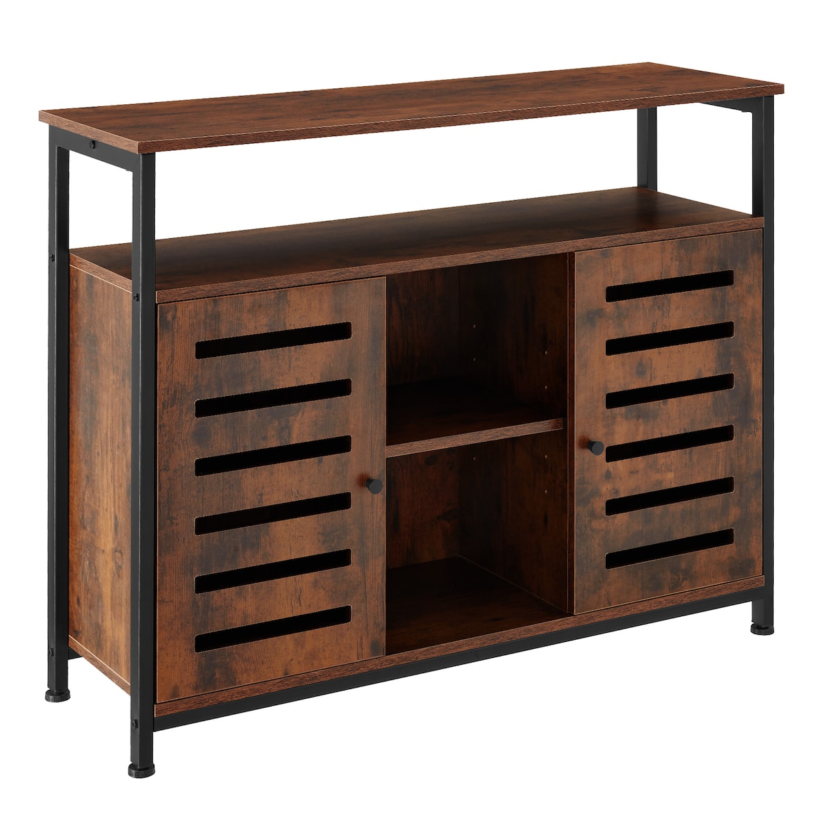 tectake Aparador Warrington 100x37x82cm  Madera Industrial Oscura, Rústica