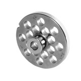 thumbnail of WOLFCUT Fleischwolfscheibe mit Nabe INOX-Stahl Größe 10/12 - 10,0 mm Bohrung kompatibel mit ALEXANDERWERK 10/12 / REWEBO RF 12 / GGG 12/C uvm.