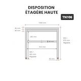 thumbnail of Mesa de trabalho em aço inoxidável 1000 x 600 mm PREMIUM / GOLDINOX. GOLDINOX