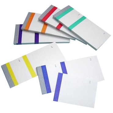 Lot de 10 blocs vendeurs couleurs assorties - 60 x 135 - 100 feuillets