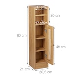 thumbnail of Relaxdays Toilettenpapierhalter stehend, Badezimmeregal HBT: 80x20,5x21 cm, Holzoptik, schmaler WC Papier Schrank, braun