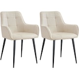 thumbnail of Set van 2 eetkamerstoelen Ferndale fluweel creme