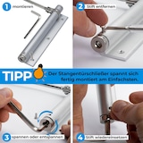 thumbnail of 2 Stangentürschließer UNIVERSAL Türschließer Automatik Türfeder Federschließer bis 55 KG Weiß