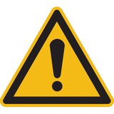 thumbnail of Dreifke® Aufkleber | Warnschild, Allgemeines Warnzeichen, W001 - ASR A1.3 ( - 100 mm Folie selbstklebend, 500 St