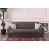 thumbnail of Dmora Schlafsofa Alejandro, 3-Sitzer-Container-Schlafsofa mit 2 Kissen inklusive, 224x85h87 cm, Hellgrau
