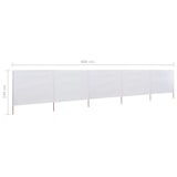 thumbnail of Helloshop26 - Brises-vue paravent 5 panneaux tissu 600 x 160 cm blanc sable 02_0008825
