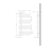 thumbnail of LuxeBath Elektrischer Badheizkörper Iron EM 500x1000mm Anthrazit mit Heizstab 600W Digital und Thermostat Handtuchheizkörper Handtuchwärmer