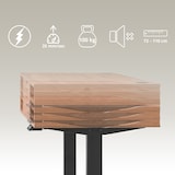 thumbnail of Schreibtisch Worktime Style 120 x 60 elektrisch höhenverstellbar eiche/schwarz hjh OFFICE