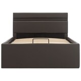 thumbnail of vidaXL Bett mit Bettkasten Hydraulisch LED Grau Kunstleder 90x200 cm