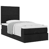 thumbnail of vidaXL Ottoman-Bett mit Matratze Schwarz 100x200 cm Stoff