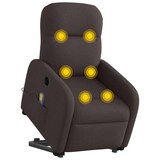 thumbnail of vidaXL Elektrischer Massagesessel mit Aufstehhilfe Dunkelbraun Stoff