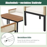 thumbnail of Merax Garten-Loungesessel-Set 4-tlg, Gartenmöbel Sitzgruppe, 2-Sitzer + 2 Sessel + Tisch, mit Kissen, Rattan, Beige