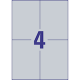 thumbnail of Typenschild-Etiketten 105 x 148mm silber VE=80 Stück