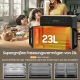 thumbnail of Heißluftfritteuse 23 L XXL | Airfryer mit Doppeltür & Sichtfenster, 15 programme, LED-Touch, Dual-Zone mit herausnehmbarer Trennwand, 2200 W