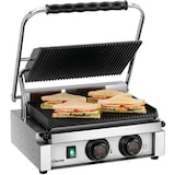 thumbnail of Grill contact inox simple fonte rainurée, 2200 W, 220 V - MONO