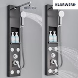 thumbnail of BEN | Douchepaneel regendouchekop douche RVS | Zwart geborsteld massagedouche-douchesysteem Mengkraan douchekraan douchesysteem