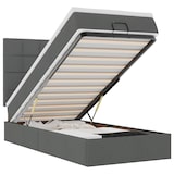 thumbnail of vidaXL Ottoman-Bett mit Matratze & LEDs Dunkelgrau 100x200 cm Stoff