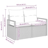 thumbnail of vidaXL 14-teiliges Gartenset mit Kissen, schwarzes Poly-Rattan, Akazienholz