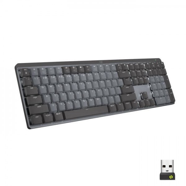 - Clavier Sans Fil - MX - Mécanique - Rétroéclairé Performant - Touches Tactiles - Graphite Logitech