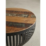 thumbnail of Couchtisch im Industrial-Design, Recyceltes Mangoholz, Braun. 70x70x33 cm | Kadima Design