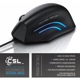 thumbnail of CSL ergonomische Maus, kabelgebunden, ergonomische Vertikalmaus zur Vorbeugung von Maus-/Tennisarm