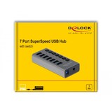 thumbnail of Delock Externer SuperSpeed USB Hub mit 7 Ports + Schalter
