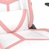 thumbnail of vidaXL Gaming-Stuhl mit Massage & Fußstütze Weiß & Rosa Kunstleder
