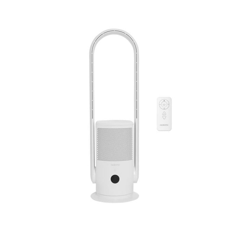 Oceanic Ventilateur Purificateur D'air Avec Filtre - Sans Pale - Oscillation - 35w - H.80 Cm - Minuterie 8h - Télécommande