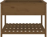 thumbnail of vidaXL Pflanzkübel mit Ablage Honigbraun 111,5x111,5x81 cm Kiefernholz