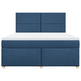thumbnail of vidaXL Boxspringbett mit Matratze Blau 180x200 cm Stoff