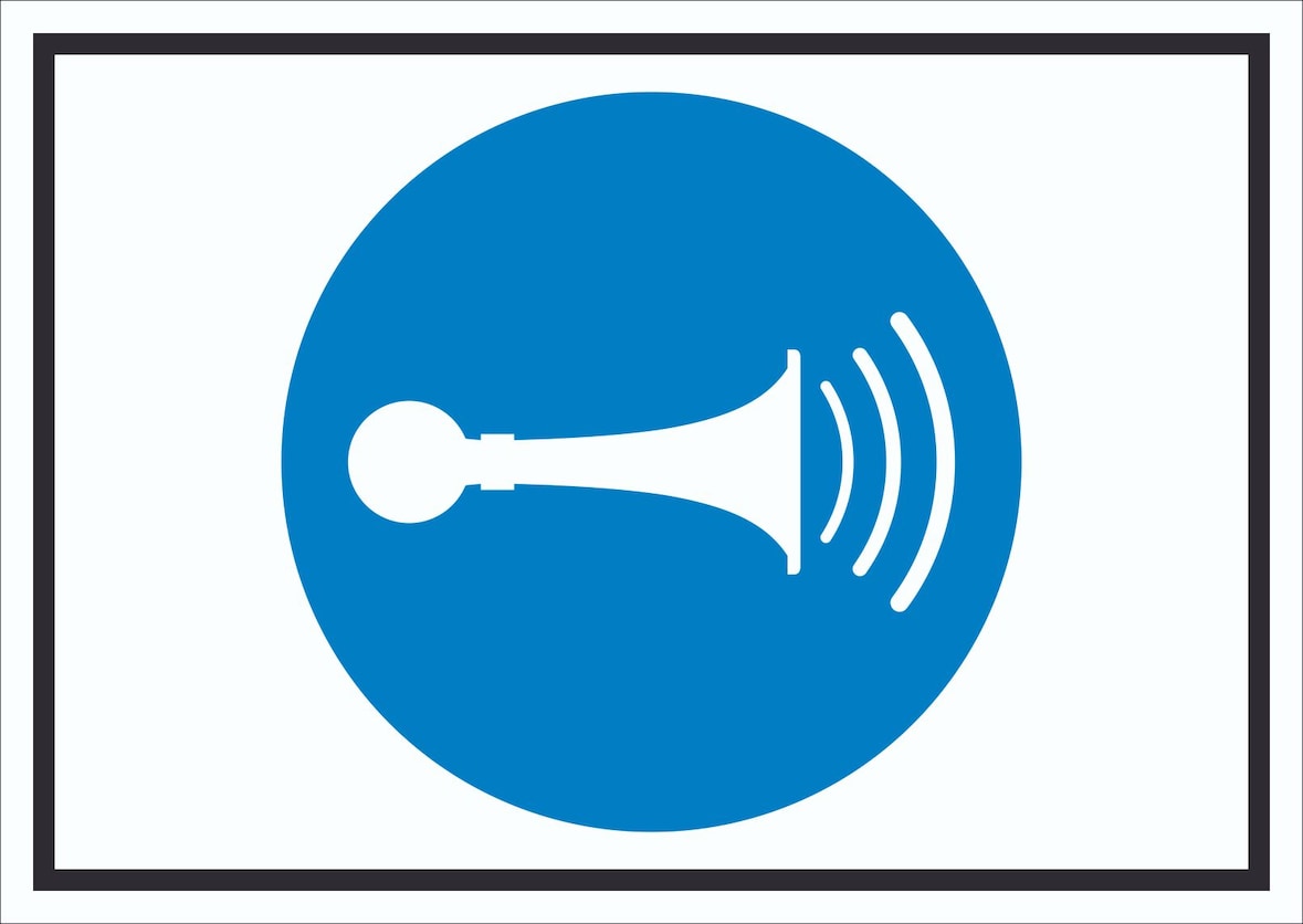 Akustisches Signal geben Symbol Schild A3 (297x420mm)