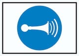 thumbnail of Akustisches Signal geben Symbol Schild A3 (297x420mm)
