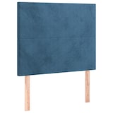 thumbnail of vidaXL LED Kopfteil Dunkelblau 100x5x118/128 cm Samt