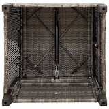 thumbnail of vidaXL Gartensessel mit Beistelltisch Verstellbar Grau Poly Rattan, Garten Liegestuhl, Outdoor Stuhl, Sessel, Gartensessel, Stuhl, Gartenstuhl
