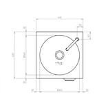 thumbnail of Handwaschbecken aus Edelstahl mit Kniebedienung und zeitgesteuertem Wasserfluß Nr.0067