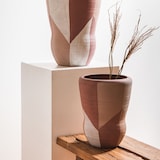 thumbnail of Vase déco Terracotta Line petit modèle -  Marron Rond Céramique Amadeus 18x18 cm