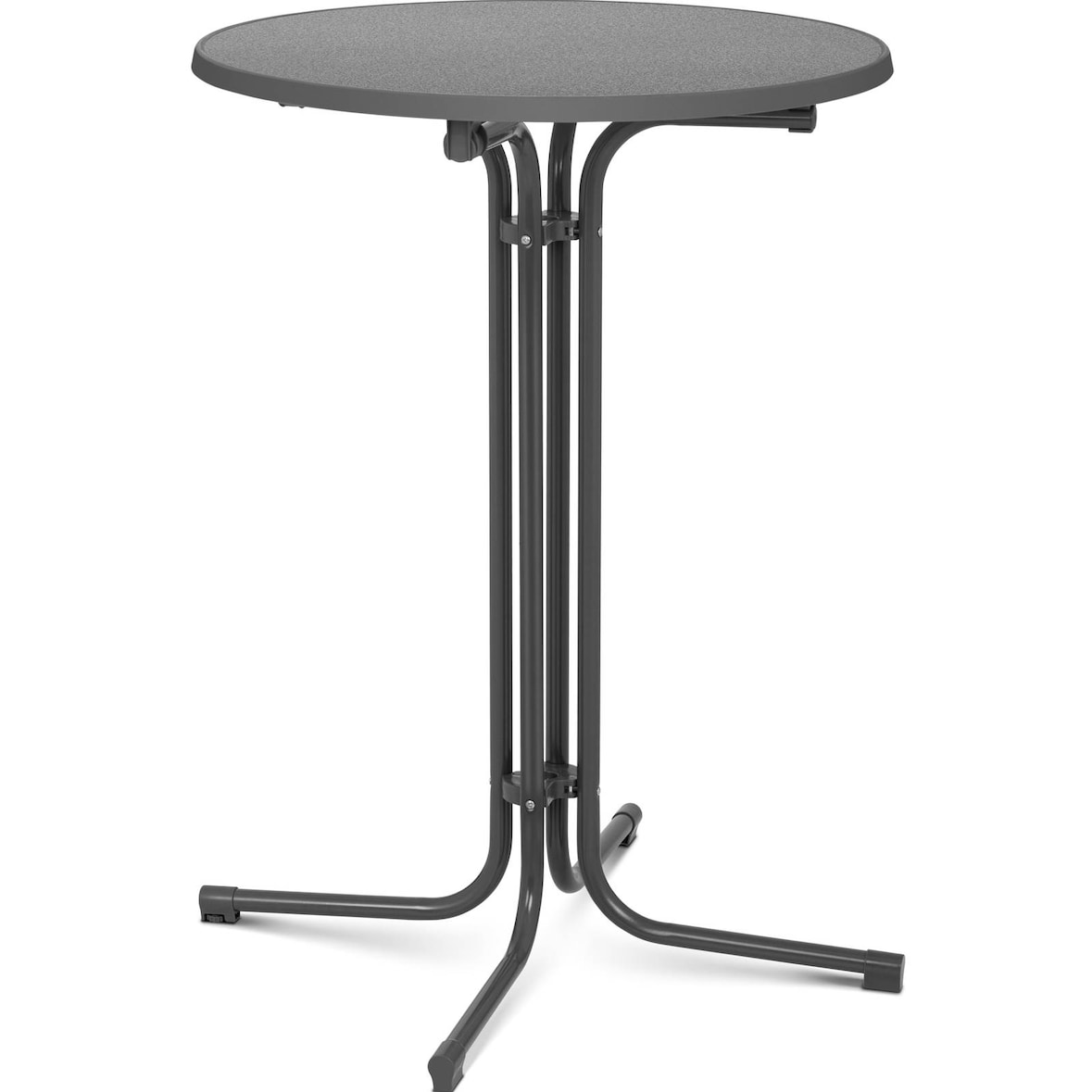 Royal Catering Stehtisch - Ø 80 cm - klappbar - grau -