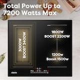 thumbnail of CIARRA Placa de inducción Flex de 60 cm Placas de cocción Placa de inducción integrada de 4 zonas BOOST 2 zonas flexibles VM4BFFBIH