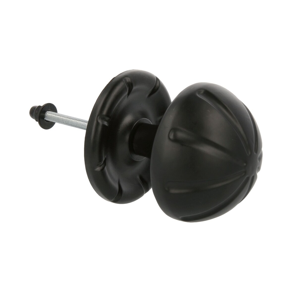 Haustürknauf Durchzugsschraube Türknopf Schwarz matt Haustür-Zubehör Design 1