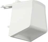 Ein weißer Eckverbinder für eine Lampe.