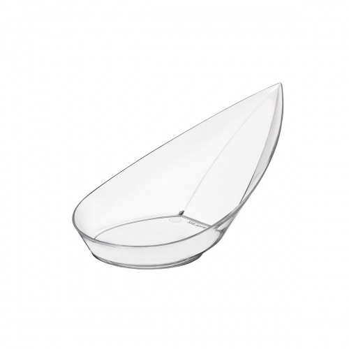 Einweg Fingerfood Schälchen Lorbeerblatt aus Plastik, Transparent, 40 Stück - Mank