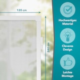 thumbnail of Fliegengitter Insektenschutz Tür Alurahmen auf Maß Mückengitter Balkontür,Farbe:anthrazit (RAL7016),Größe (Breite x Höhe):120 x 240 cm