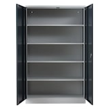 thumbnail of PROREGAL Stahlschrank BEE mit 9 lackierten Fachböden | HxBxT 195x120x42cm | Grau-Anthrazit | Werkstattschrank Werkzeugschrank Aktenschrank