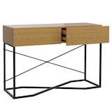 thumbnail of Décoshop26 - Industrieller Konsolentisch mit 2 Schubladen moderner Loft-Stil 81 x 120 x 40 cm melaminbeschichtete MDF-Platte mit 04_0008852